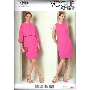 Vogue V2085 Misses and Petite 12 to 20 Tom and Linda Platt Dress Sewing Pattern